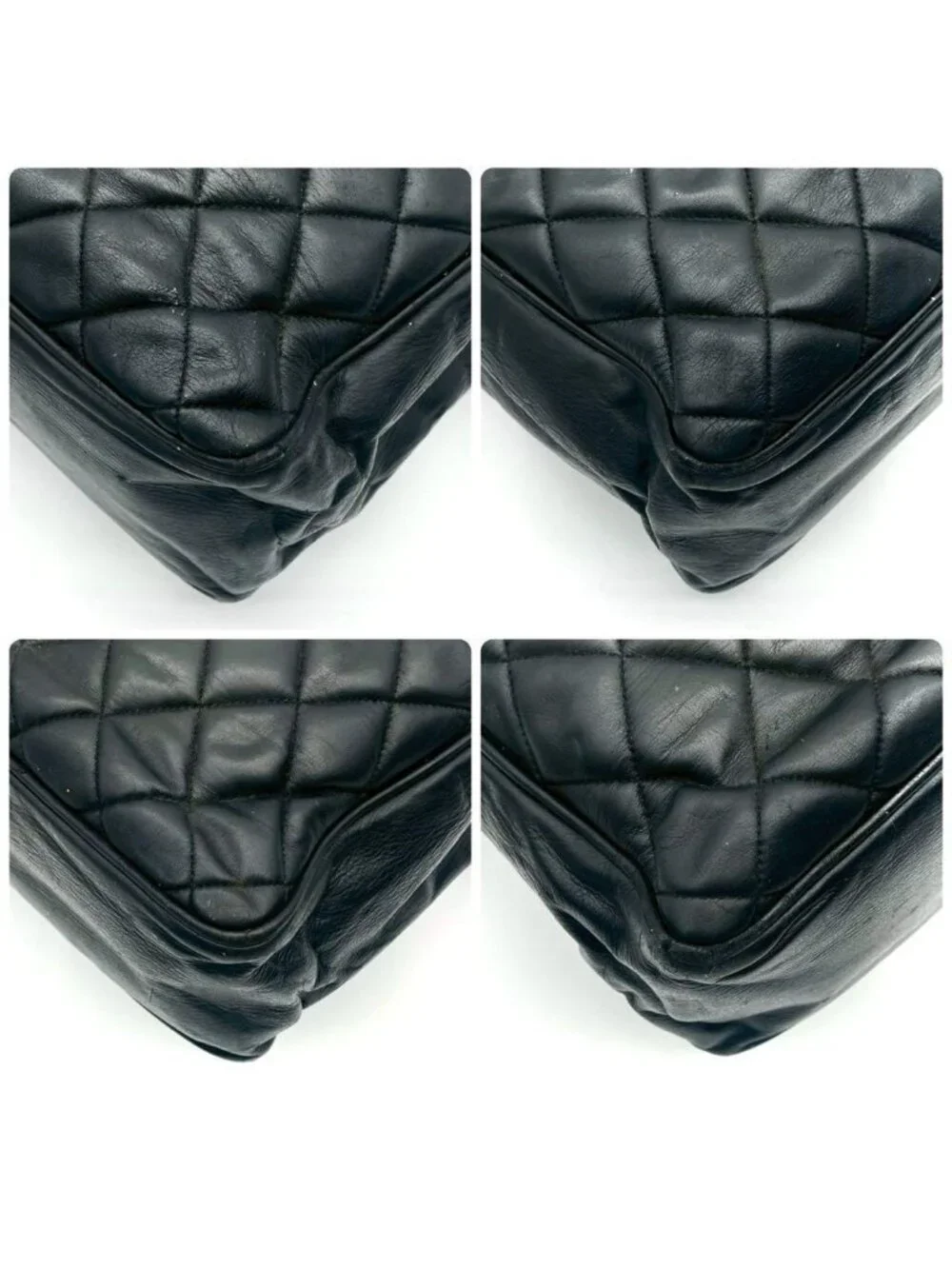 ★SOLD★ Chanel Quilted Tote Chain Lambskin Black - Picture 8 of 10